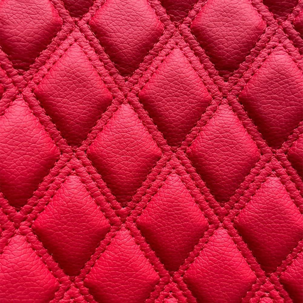 Tong Gu Double Thread Quilted Faux Leather Vinyl Fabric Foam Backing Diamond