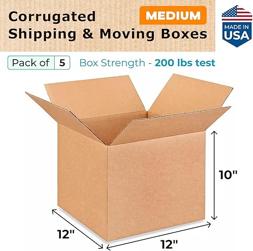 Miniatura 128 de Cajas para envío IDL Packaging - B-1266-5 de cartón corrugado, tamaño pequeño, de 12 pulgadas de largo x 6 pulgadas de ancho x 6 pulgadas de alto