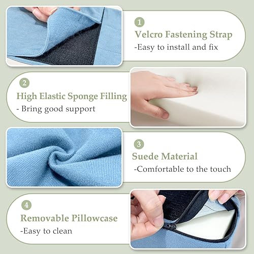 Miniatura 6 de Soporte lateral para silla de ruedas Cojines de cuña lateral para soporte de espalda, accesorios para sillas de ruedas para personas mayores,