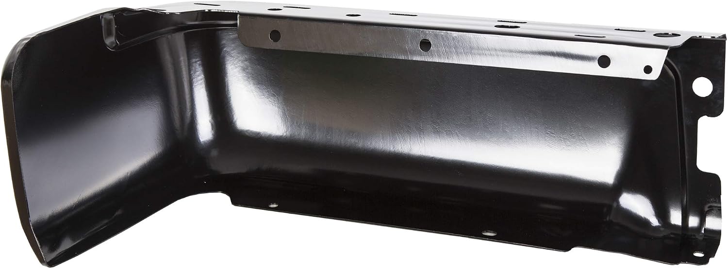 ECOTRIC Rear Step Bumper End Cap Cover Compatible with 2009-2014 Ford F150 Styleside Black Powder Coated Pickup Passenger Side