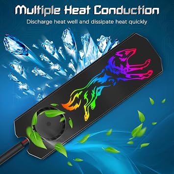 M2 SSD Heatsink Cooler Vest 5V ARGB M.2 2280 Solid State Disk Hard Drive Radiator Cooling Fan Thermal Pad, Black, 500077432