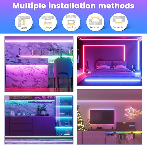 Miniatura 4 de Muzata Paquete de 6 canales LED blancos de 3.3 pies3.3 ft, sin manchas con efecto de neón blanco lechoso curvado de 60, difusor de cubierta LED, en