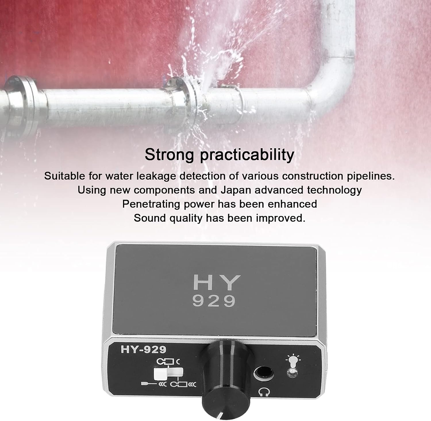 Tube Leak Detection and Underground Location Monitor for Construction Sites, Enhanced High Strength Water Pipe Leak Detector, Steel Pipe Leakage Detection