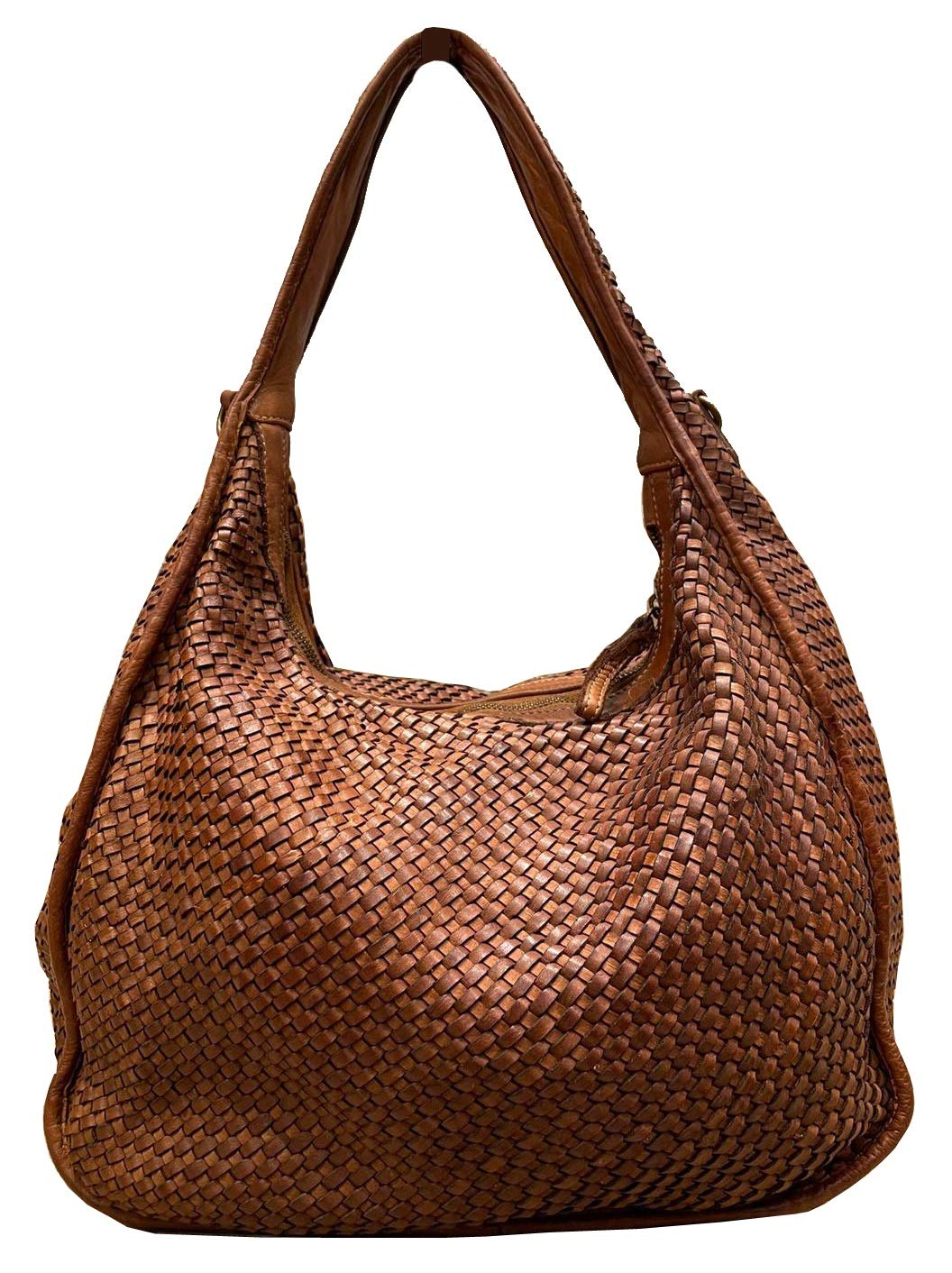 BZNA Bag Sanna cognac Italy Designer Damen Handtasche Schultertasche Tasche Leder Shopper Neu