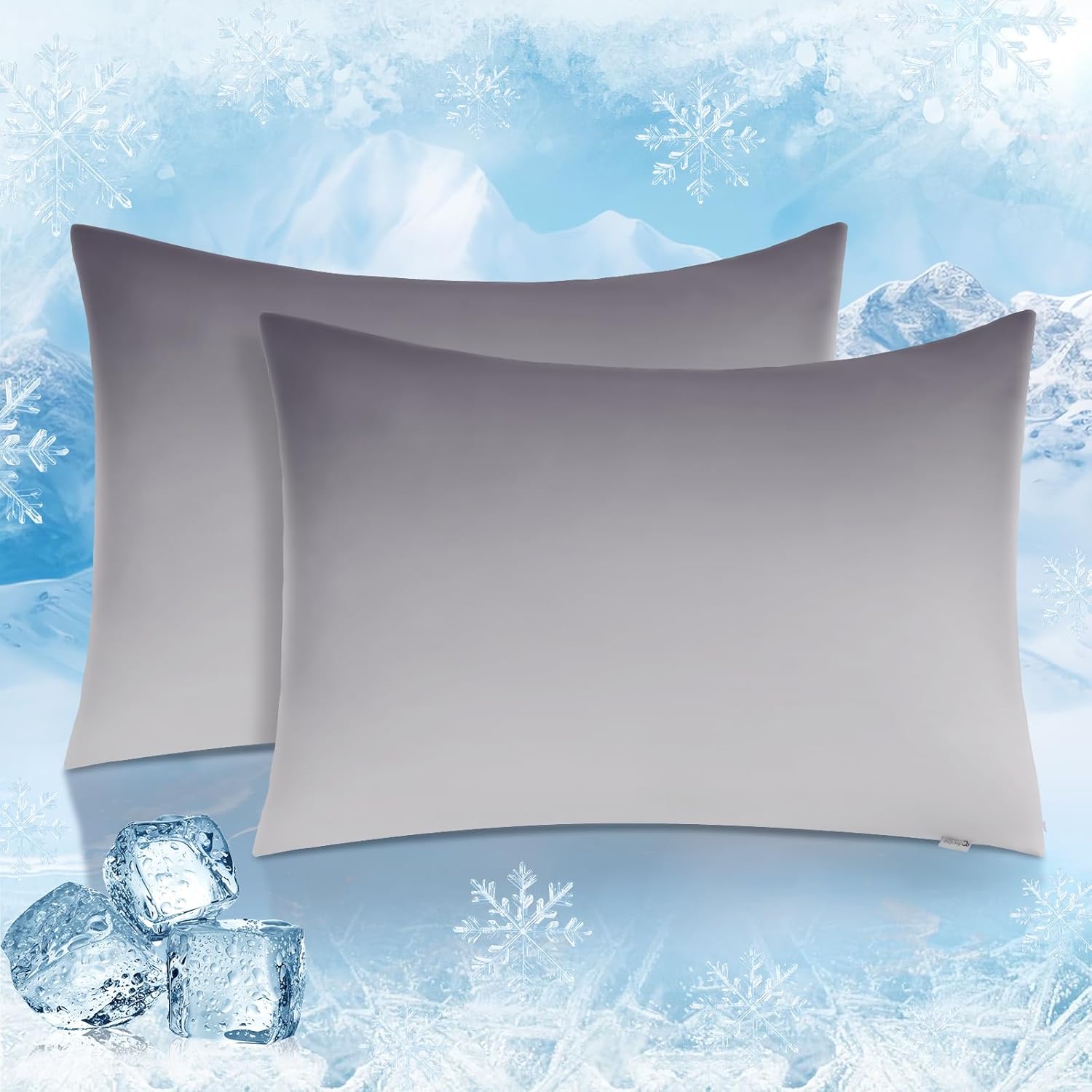 LUXEAR Cooling Pillow Cases, 2 Pack ArcChill Qmax>0.5 Gradient Cool Pillowcases