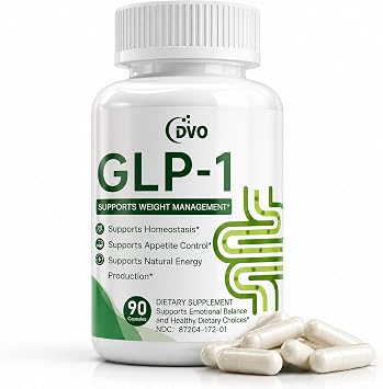 DVO GLP-1 Support Supplement for Women & Men Probiotics, Prebiotics, Berberine & Chromium Appetite, Gut & Metabolic Support 90 Vegan Capsules