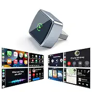 Wireless CarPlay Adapter 2026 Upgrade Mini Design, Bluetooth Plug & Play Converts Wired CarPlay/Android Auto to Wireless - Easy Use Fast Stable Connection for iPhone iOS 10+ & Android 11+
