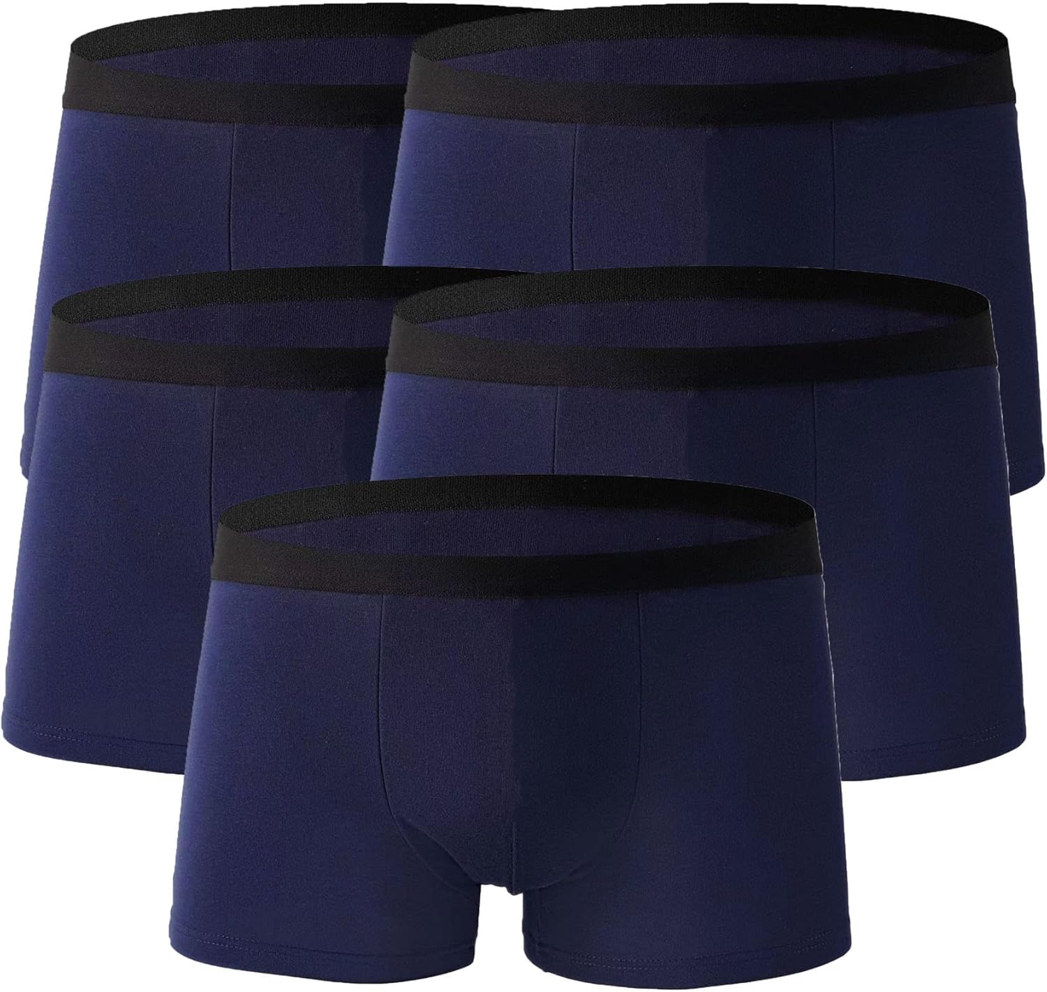 Men's Solid Colour Boxer Briefs Athletic Comfortable Soft Underwear Comfort Flex Waistband Trunks,Multipacks
