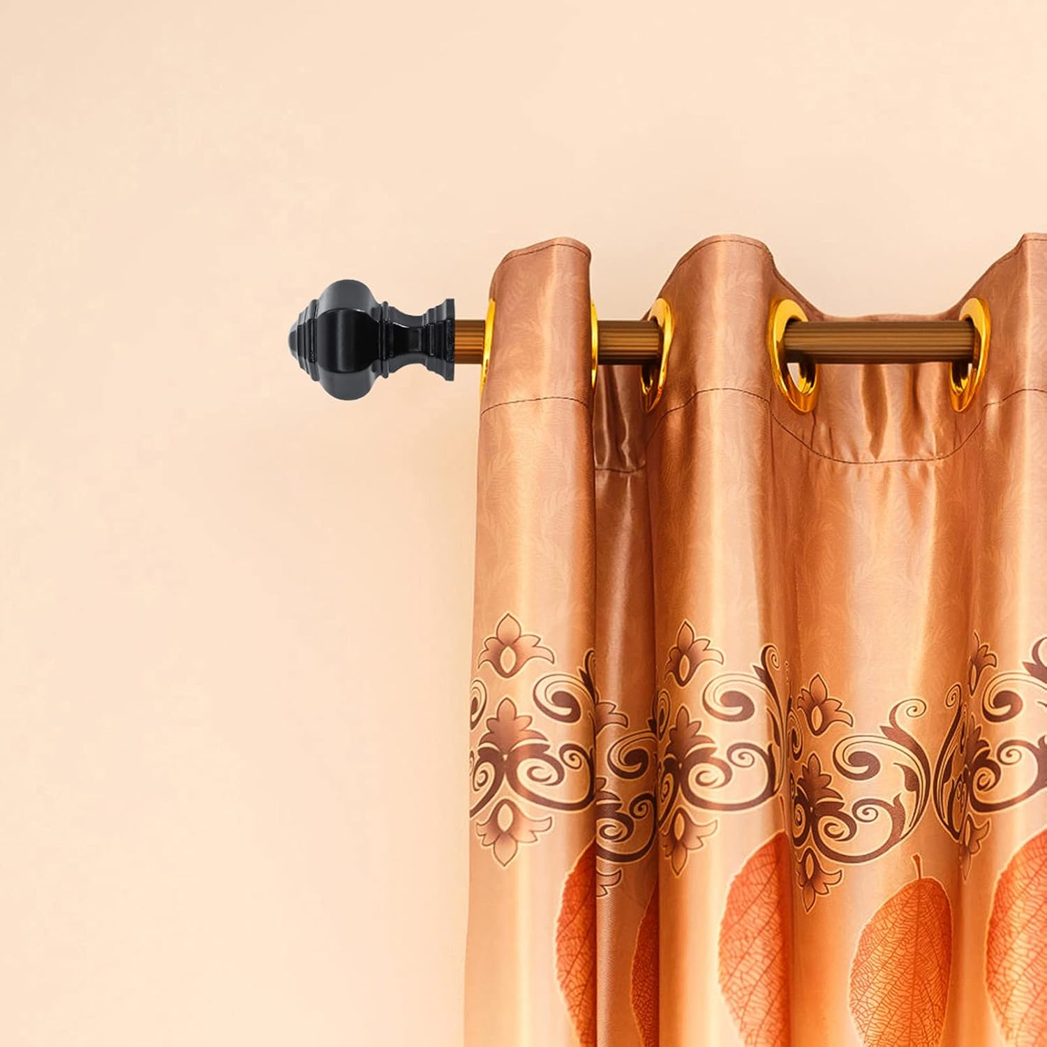 DOITOOL 2pcs Curtain Rod Cap Finials Replacement Finials Decorative Drapery Rod Finials Head for Bathroom Living Room : Home & Kitchen