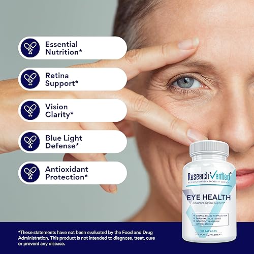Miniatura 4 de Research Verified Salud ocular Nutre y protege los ojos y la visión, apoya la retina saludable, mejora el suministro de sangre a los ojos