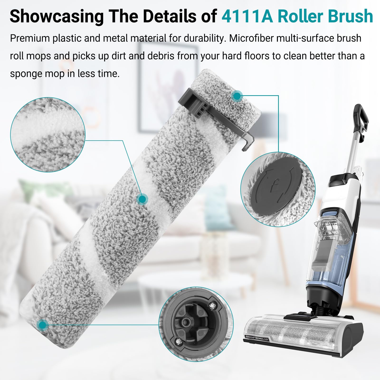 JoyBros Replacement Parts For Bissell CrossWave Max And HydroSteam, Multi-Surface Brush, HEPA Filters