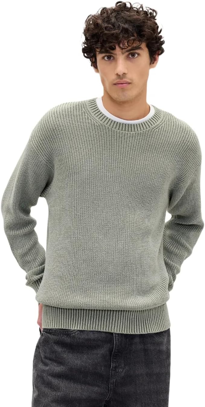 GAP Men's Relaxed Rib Crewneck Sweater