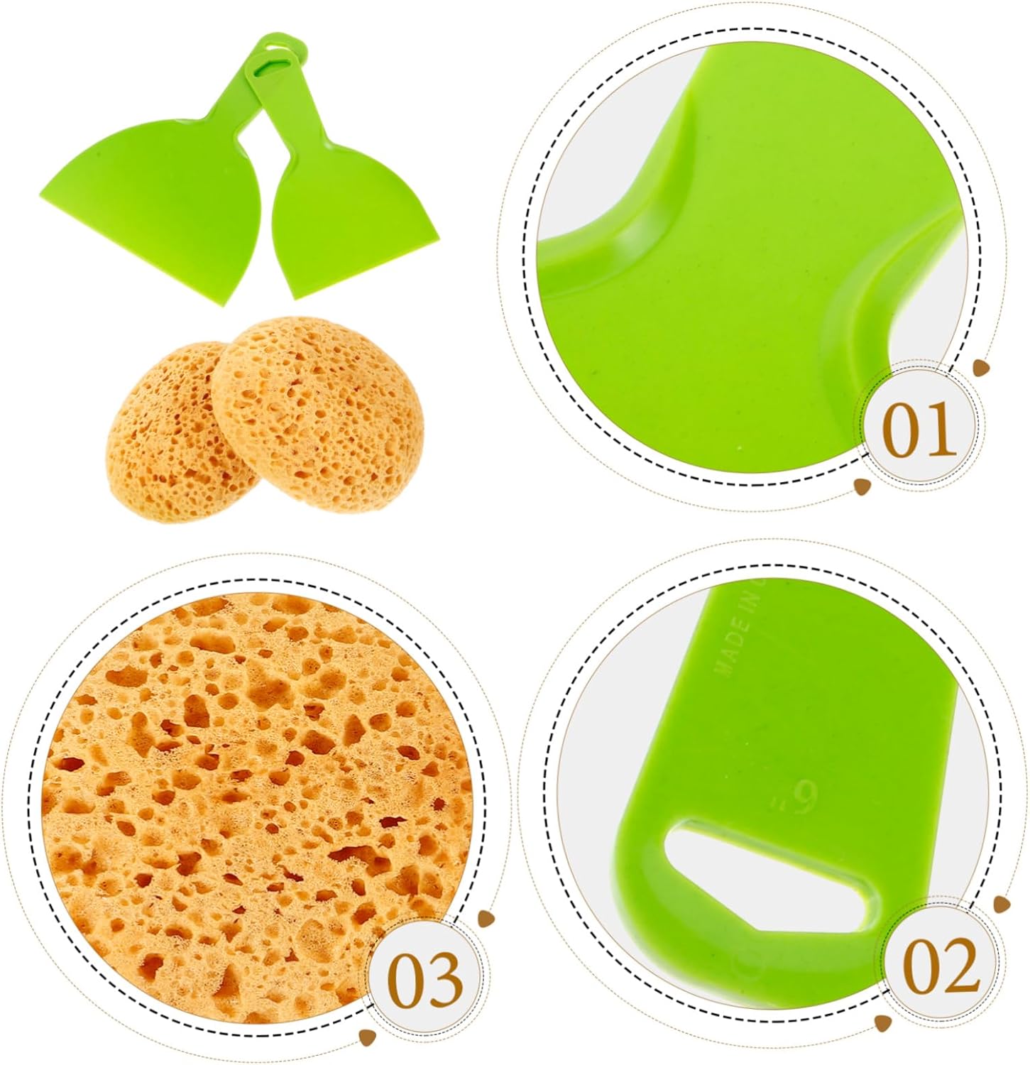 ARTIBETTER 10pcs Texture Sponge for Painting Drywall Ceiling Patch Repair Kit Wall Texture Sponge