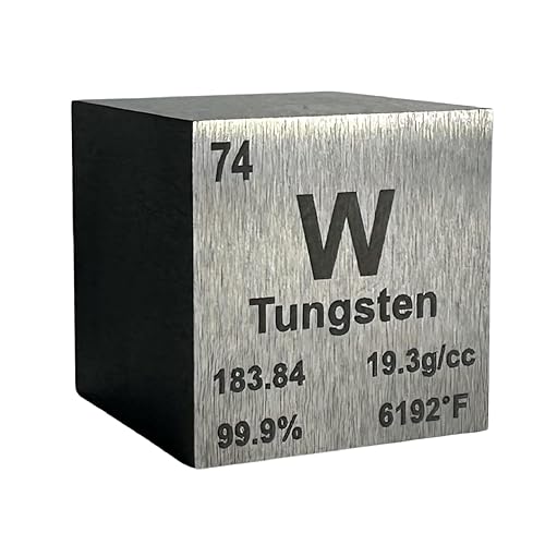 Miniatura 1 de Cubo de tungsteno  1 pulgada  Experimenta la densidad y autenticidad del tungsteno premium  Ideal para colecciones de elementos, experimentos de