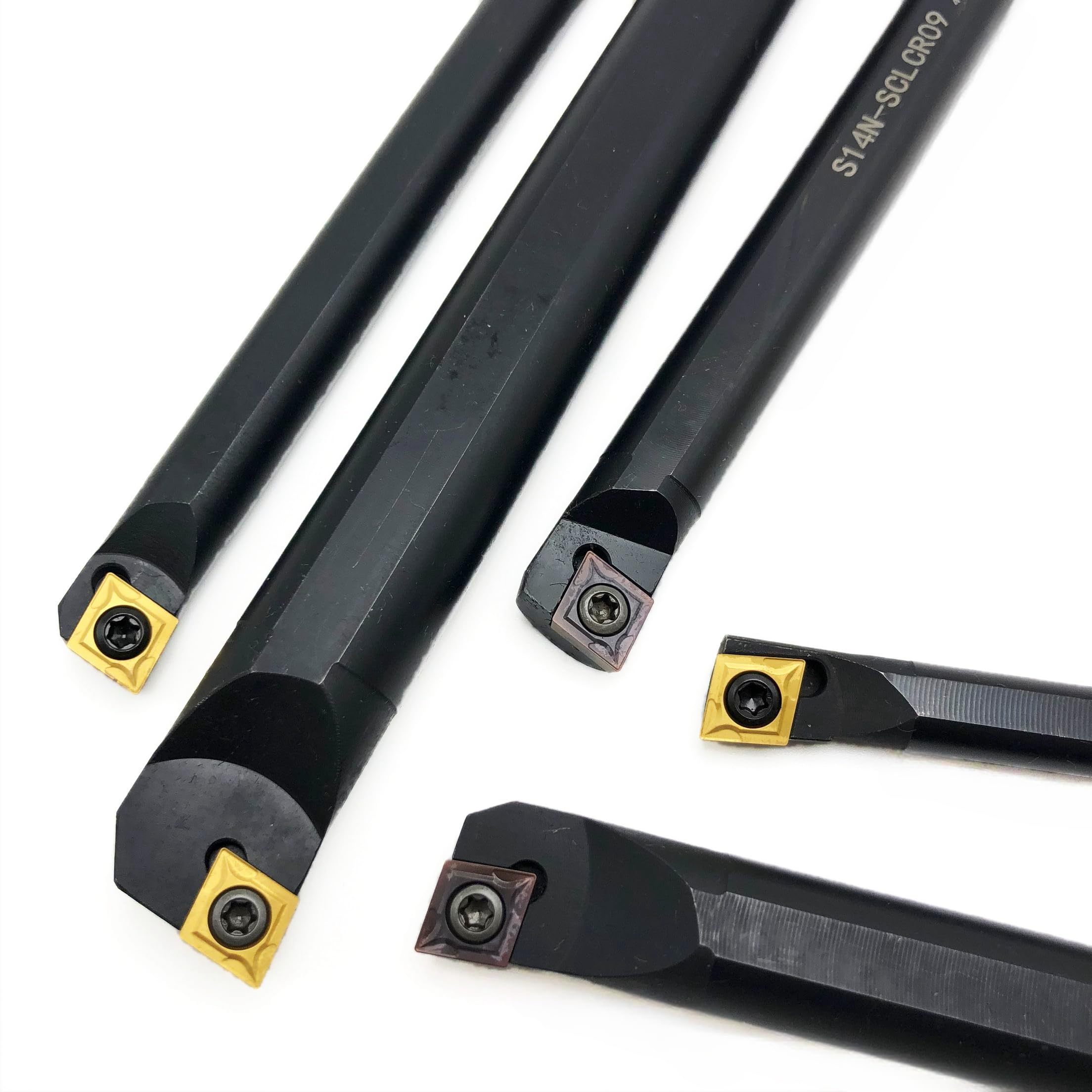 1 barra di alesatura interna per tornio S10K-SCLCR09 S12M S14N S16Q S20R con 10 inserti in carburo CCMT09T304 (S12M-SCLCR09 CCMT09T304 UE6020) (S20R-SCLCR09, CCMR09, CCMT09, CCM6020) CMT09T09T304