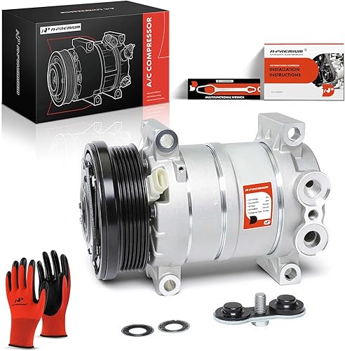 A-Premium Compresor de A/C con embrague compatible con Chevrolet Astro 4.3L 1996-2005, GMC Safari 4.3L 1996-2005