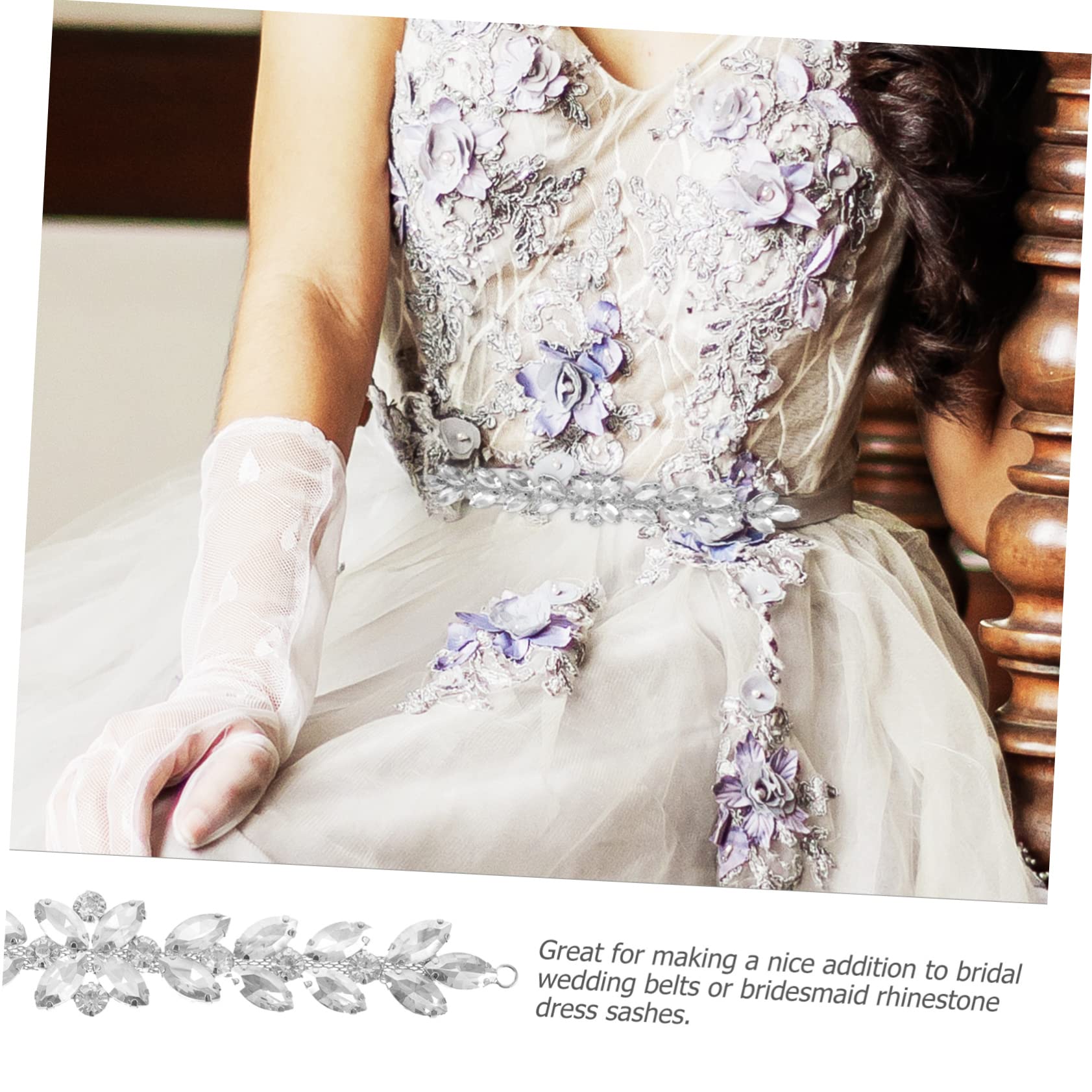 EXCEART 4pezzi Cintura Decorativa Strass Per Matrimonio Applique Con Design Elegante Per Vestiti Scarpe e Accessori Per Sposi e Cerimonie