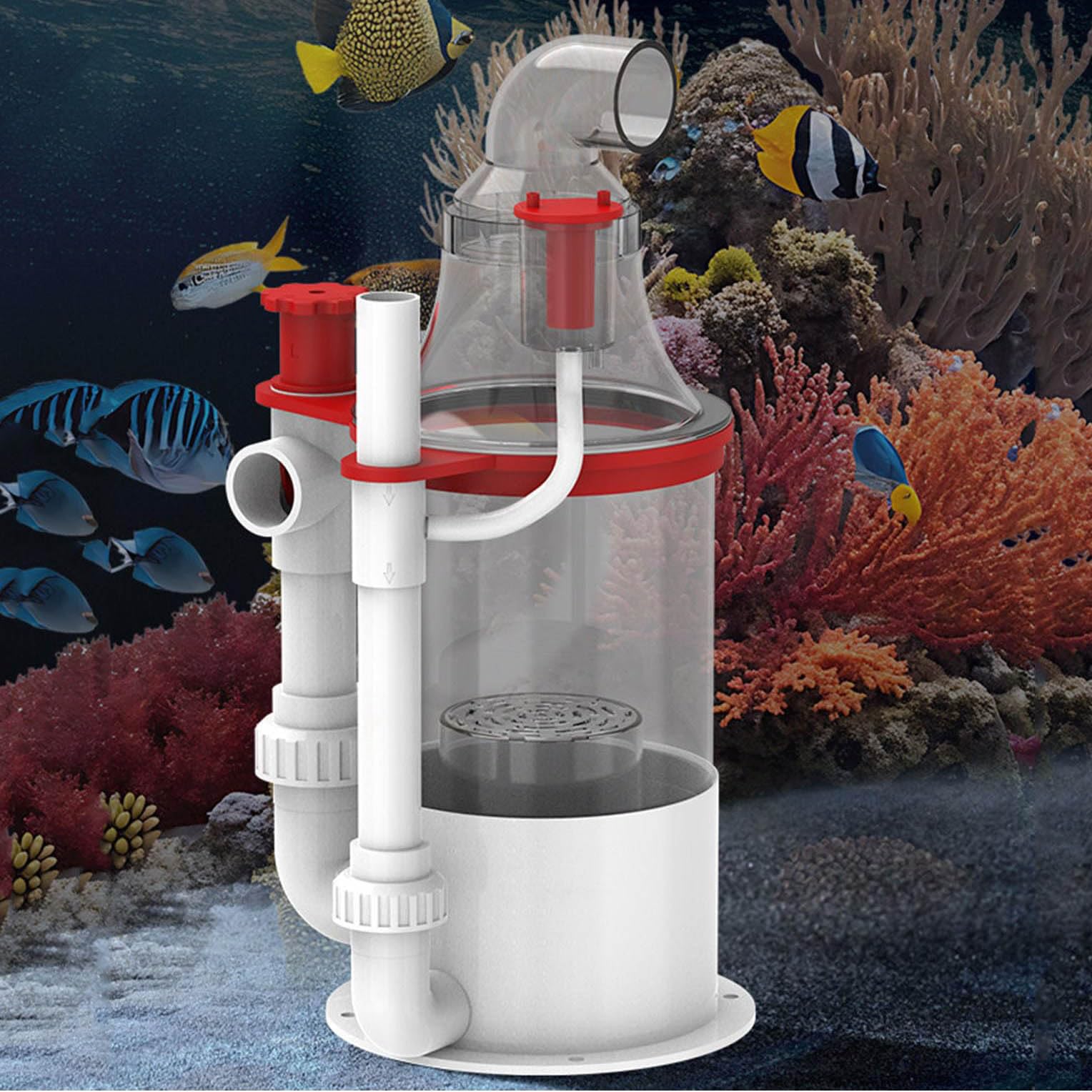 Proteinabschäumer für Aquarien – 1-1,5 Tonnen Kapazität, integrierter Filter für effiziente Abfallentfernung, kein Strom erforderlich, ideales Aquarium-Filtersystem
