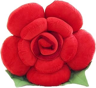 Cuscino grande a forma di rosa, per decorare la casa, il divano o l’auto, con soffice imbottitura, regalo per gli amanti dei giocattoli, Cotone, Red, 30 cm