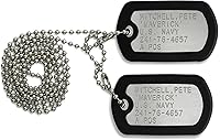 LMUWECNO Stainless Steel Military Dog Tags Set with Ball Chains & Black Silencers - Durable ID Tags for Small & Large Dogs