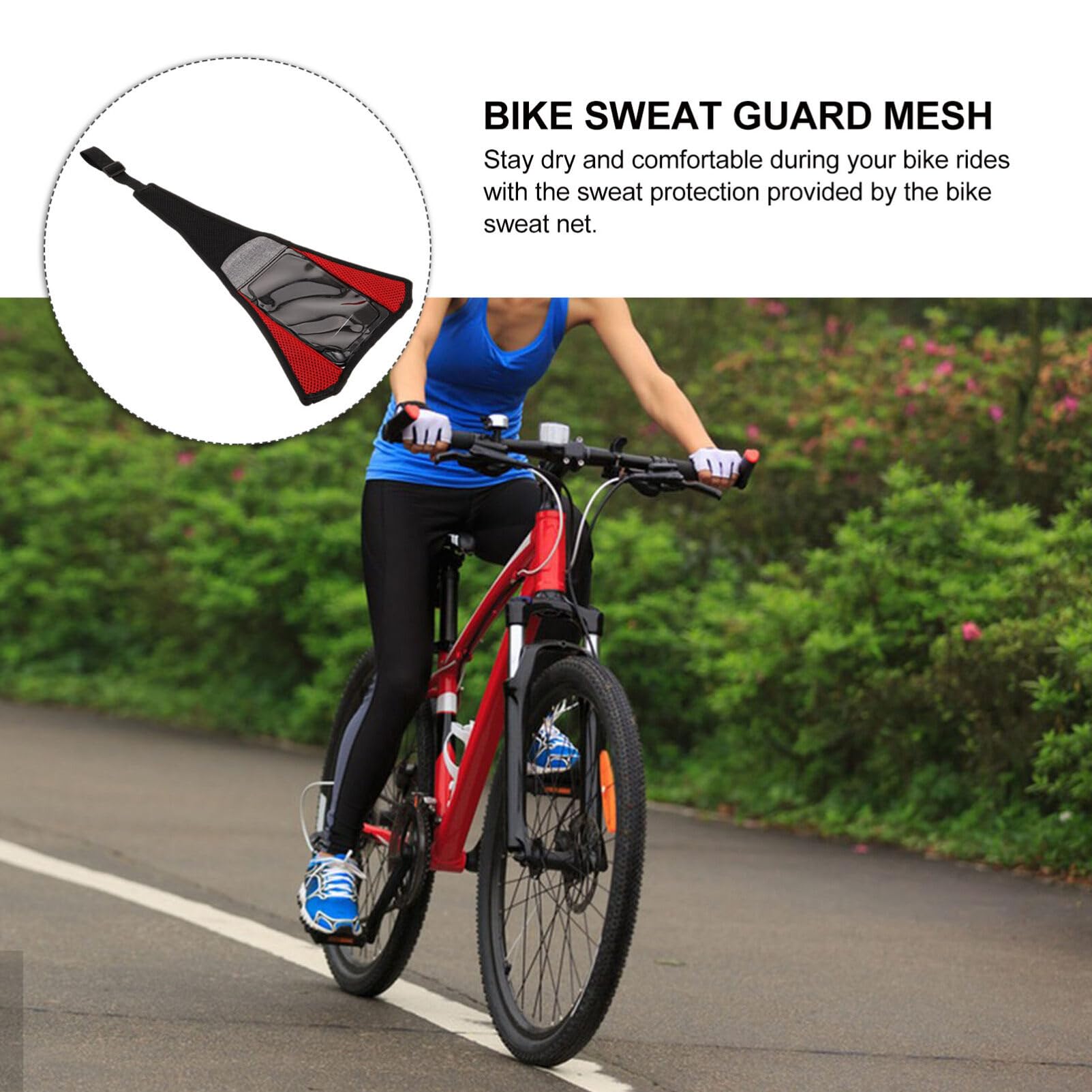 Yardwe Cycling Bike Sweat Mesh Guard Phone Holder Indoor Riding Sweat Protector for Mountain Construction for Enhanced Stability Comfort