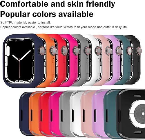Miniatura 41 de BOTOMALL Funda protectora compatible con Apple Watch de 1.614 pulgadas Series 9, Series 8 Series 7, TPU suave, flexible, delgada, ligera, funda