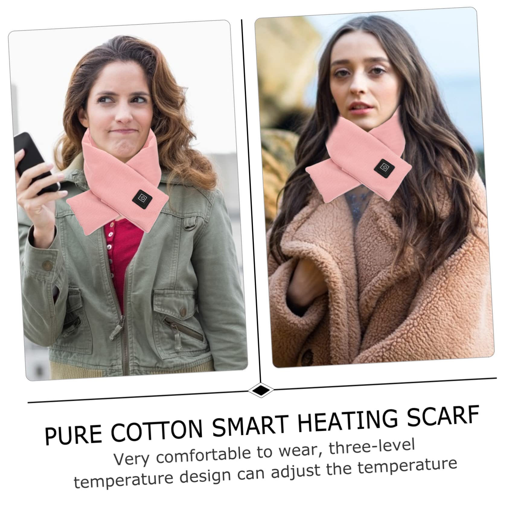 Healvian Sciarpa Riscaldante Per Calore Uomini Termico Nozze Ricaricabile Sciarpa Calda Fazzoletto Riscaldato Collo Riscaldante Tessuto Morbido e Delicato Sulla Pelle Khaki