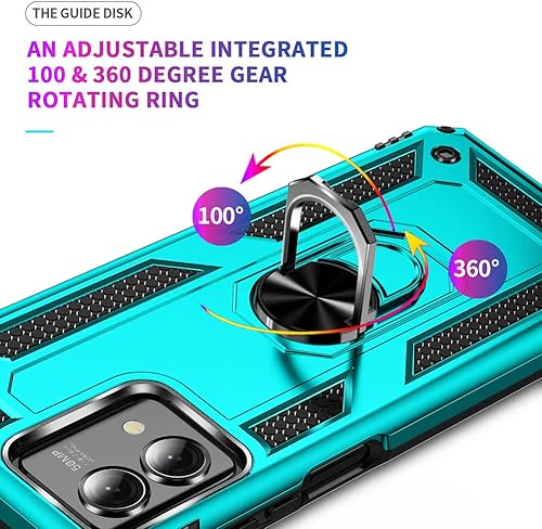 Miniatura 5 de Androgate Funda para Moto G Stylus 5G 2023 con protector de pantalla HD, anillo de metal de grado militar a prueba de caídas de 15 pies, a prueba de