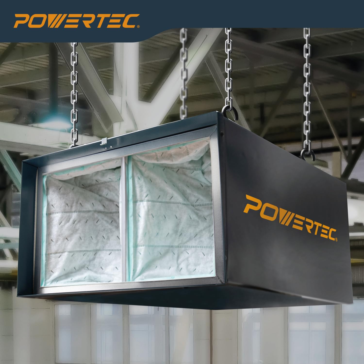 POWERTEC Filtro interno da 1 micron per sistemi di filtrazione dell'aria WEN 3410/POWERTEC AF4000, AF4001, lavorazione del legno per officina e garage, ricambio per filtri aria per la lavorazione del
