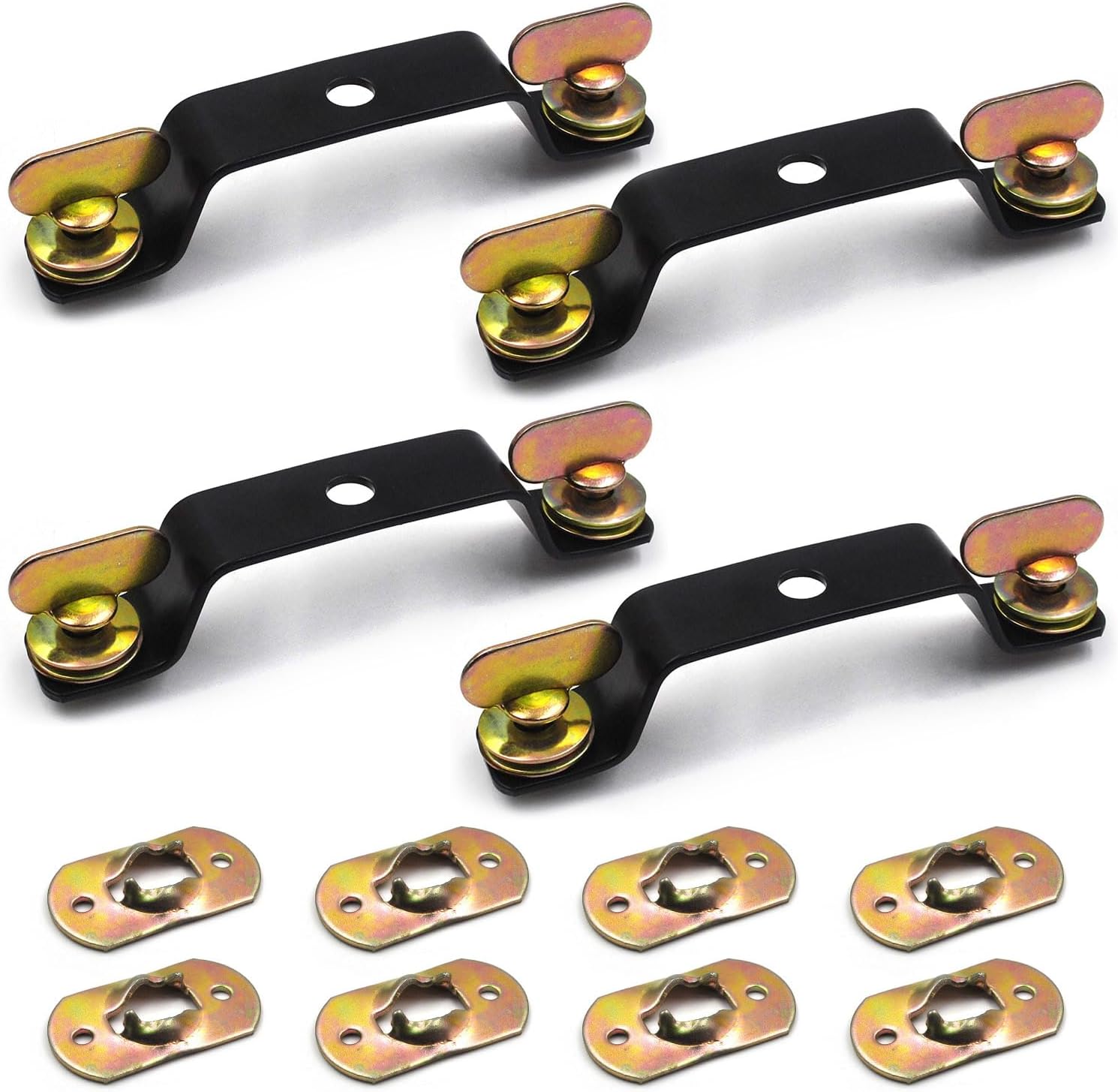 Moving Head Light Bridge Connector Truss Clamp Stage Light Clamps, Bracket Connector Spacing 14cm, Quick Lock, 12 mm Aperture Diameter, 220 lb Load Capacity 4 Pack