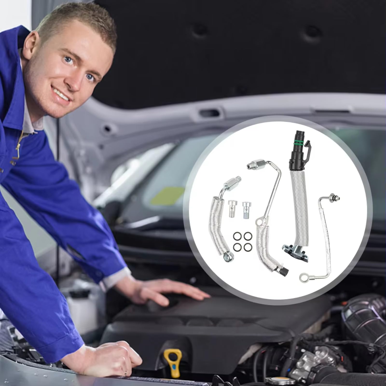 manguera Compatible Con Buick Para Encore 2013 2014 2015-2021 Motor Automóvil Para Turbo Drenaje Retorno Aceite Accesorios Tubería Alimentación Aceite 25198546 55567067