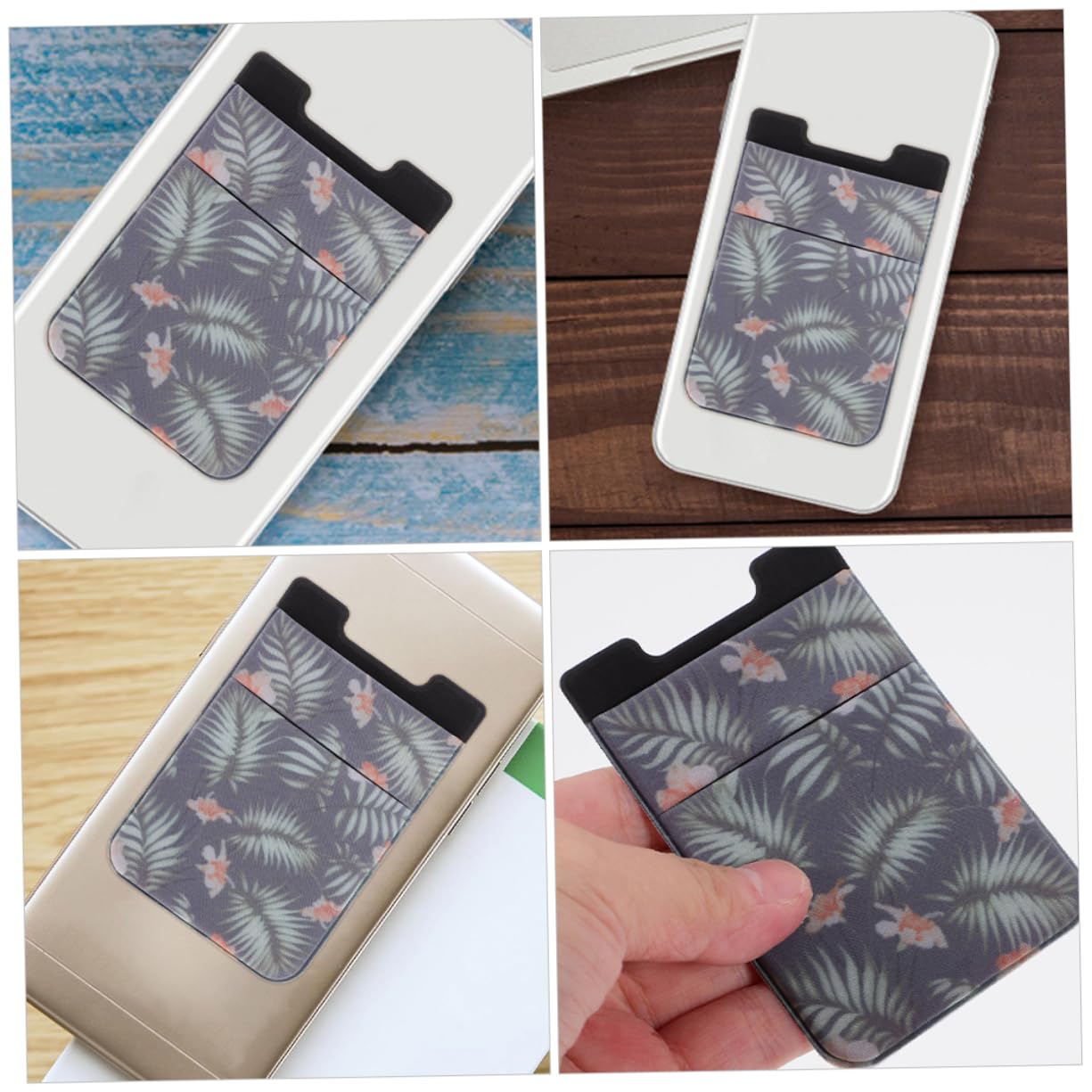 Hemobllo 8pezzi Porta Carte Adesivo Per Smartphone Wallet Retro Per Telefono Supporto Per Schede e Denaro Design Pratico e Sicuro Facile Da Attaccare e Rimuovere Multiuso Per Uso Quotidiano