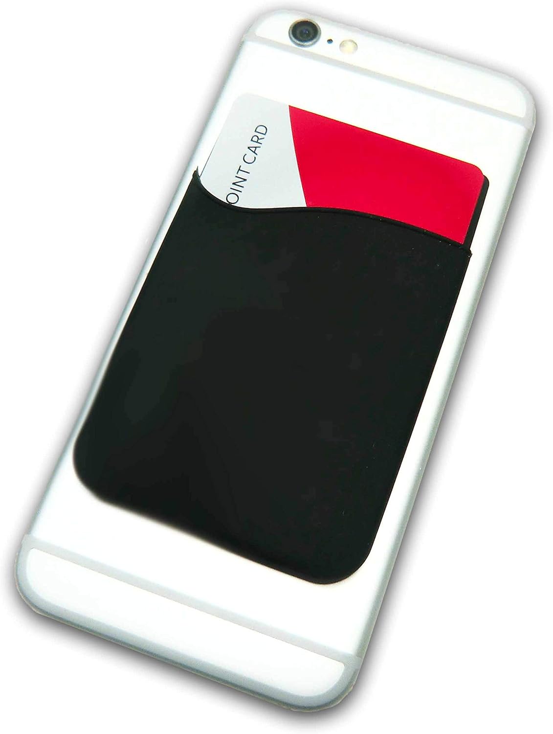 スマホ カードケース iphone ポケット カード入れ スマートカードケース スリム カード収納 カードホルダー スマホアクセサリー スマホグリップ 背面ポケット 貼るだけ かんたんiphone アイフォン android アンドロイド (ブラック)