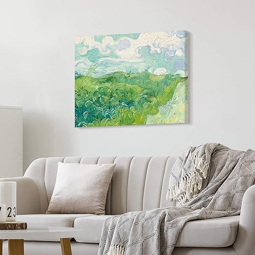Miniatura 4 de PICANOVA Vincent Van Gogh Green Wheat Fields 30 x 24 pulgadas - Impresión artística en lienzo de alta calidad - Cuadro decorativo en lienzo estirado