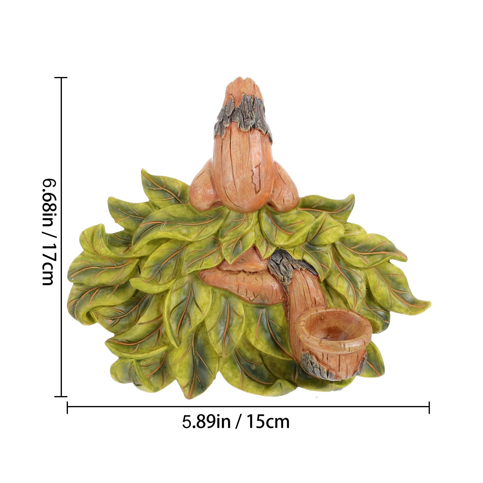 Yardenfun Resin Baumgesicht Anhänger Grün Garten Baumgesicht Deko aus Harz Langlebig für Garten Zaun und Baumstamm Dekoration