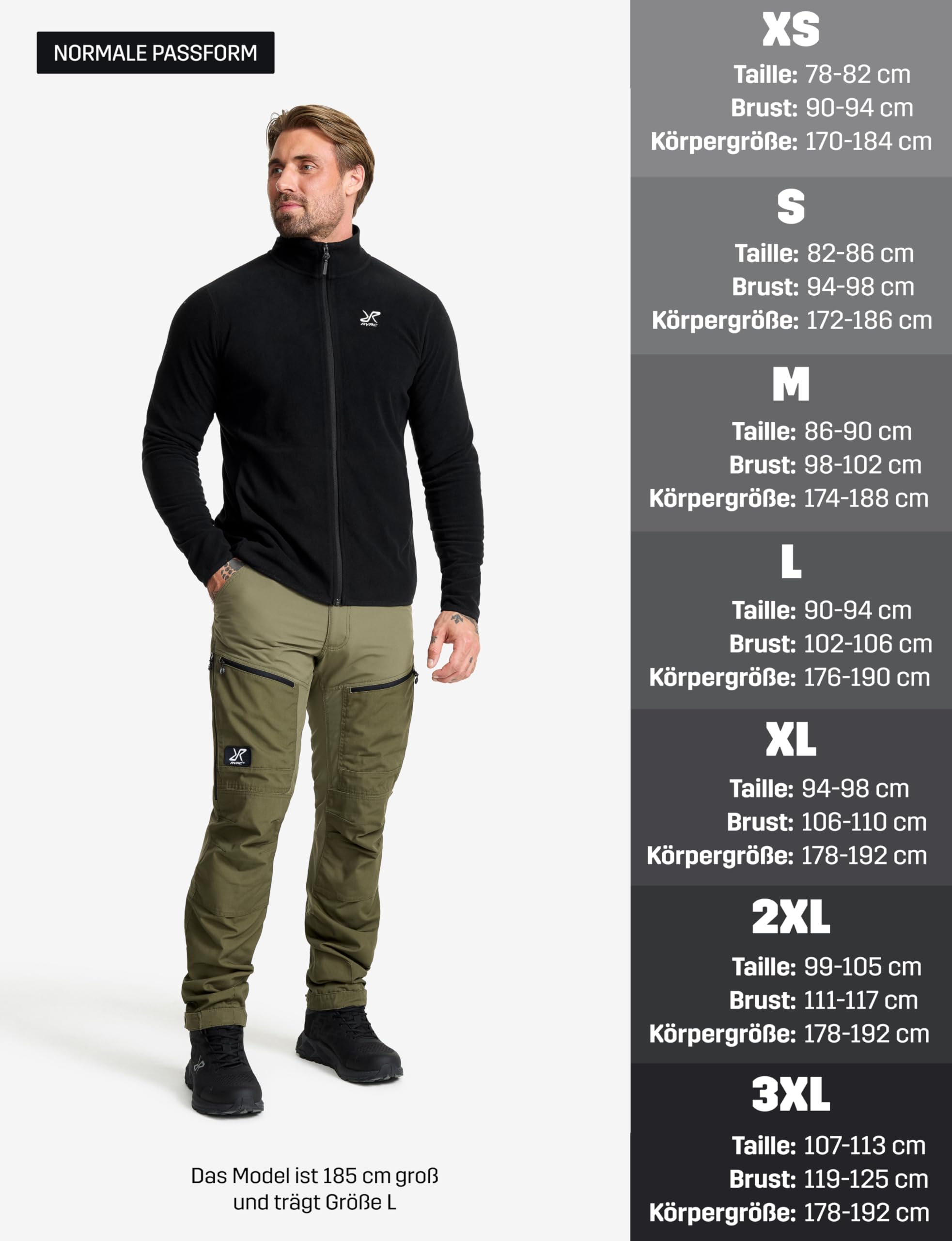 RevolutionRace Hiker Full-Zip Fleece für Herren, leichter Fleecepullover, perfekte Fleecejacke für Wanderungen und Outdoor-Abenteuer
