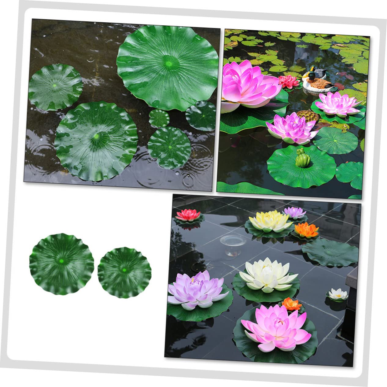 Happyyami 10piezas Artificiales Eva para Decoración De Estanques y Flotantes para y Diseño Natural