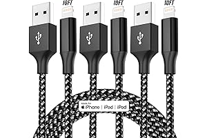 iPhone Charger Apple Certified 3pack 10FT Long Lightning Cable, Perfect for Small Phones Mini