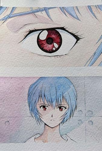 Amazon エヴァンゲリオン 綾波レイイラスト 手描きイラスト 水彩 アイドル 芸能人グッズ 通販