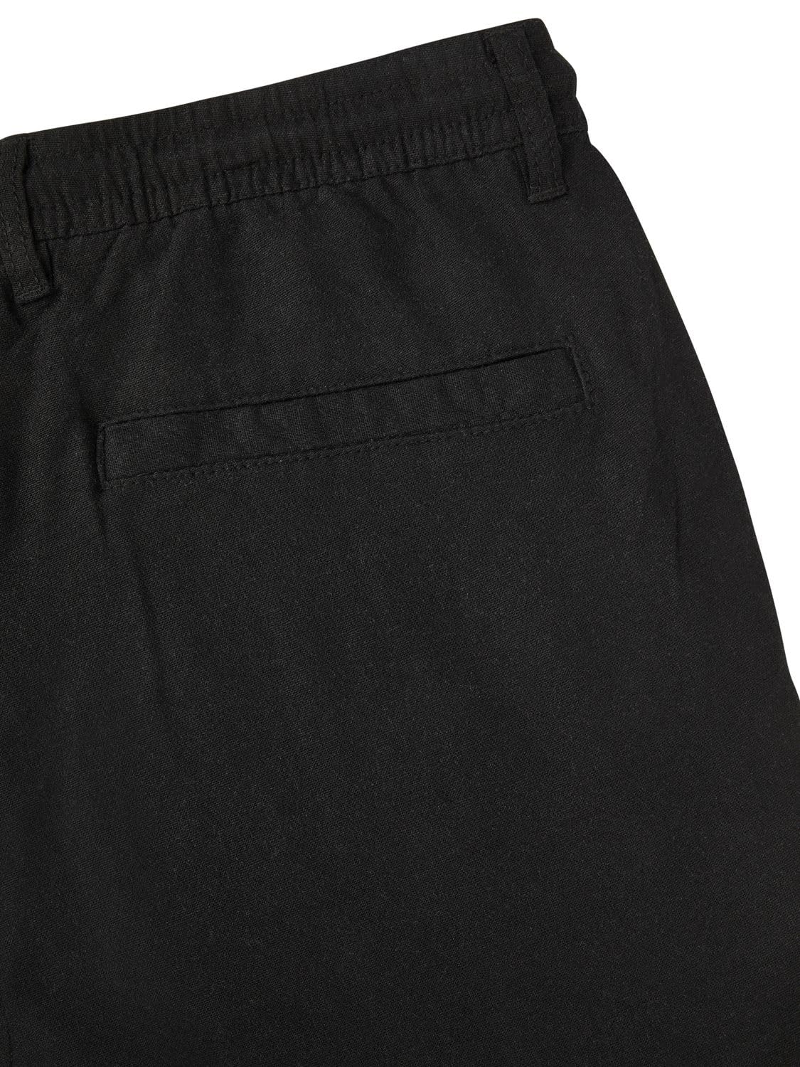 DENIMFY Pantalones de lino largos para hombre con cintura, ajuste regular, cordón DFDylan, pantalones de verano, pantalones de ocio, monocolor, negro, verde, azul, beige, S, M, L, XL, XXL, 3XL, 4XL
