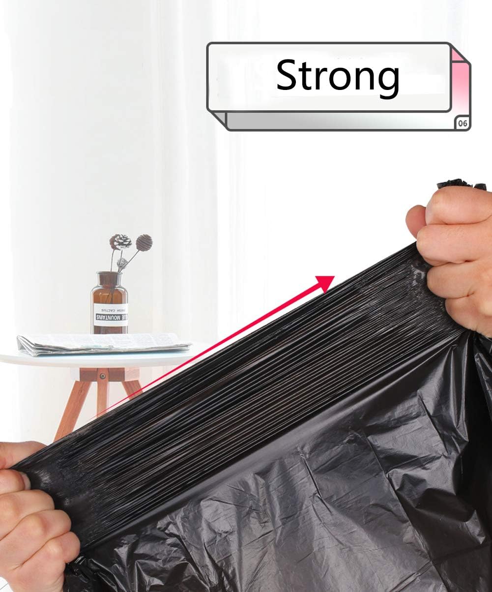 Black Trash Bag,Gereen 9-12 Gallon Tall Kitchen Trash bag Garbage Bag Trash Can Liner (9-12 Gallon(100 Count), Black)
