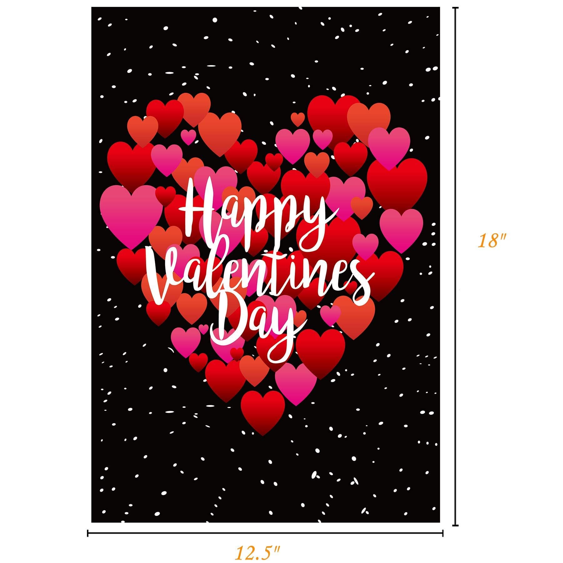 FM83 String Of Hearts Valentine's Day Garden Flag - 12