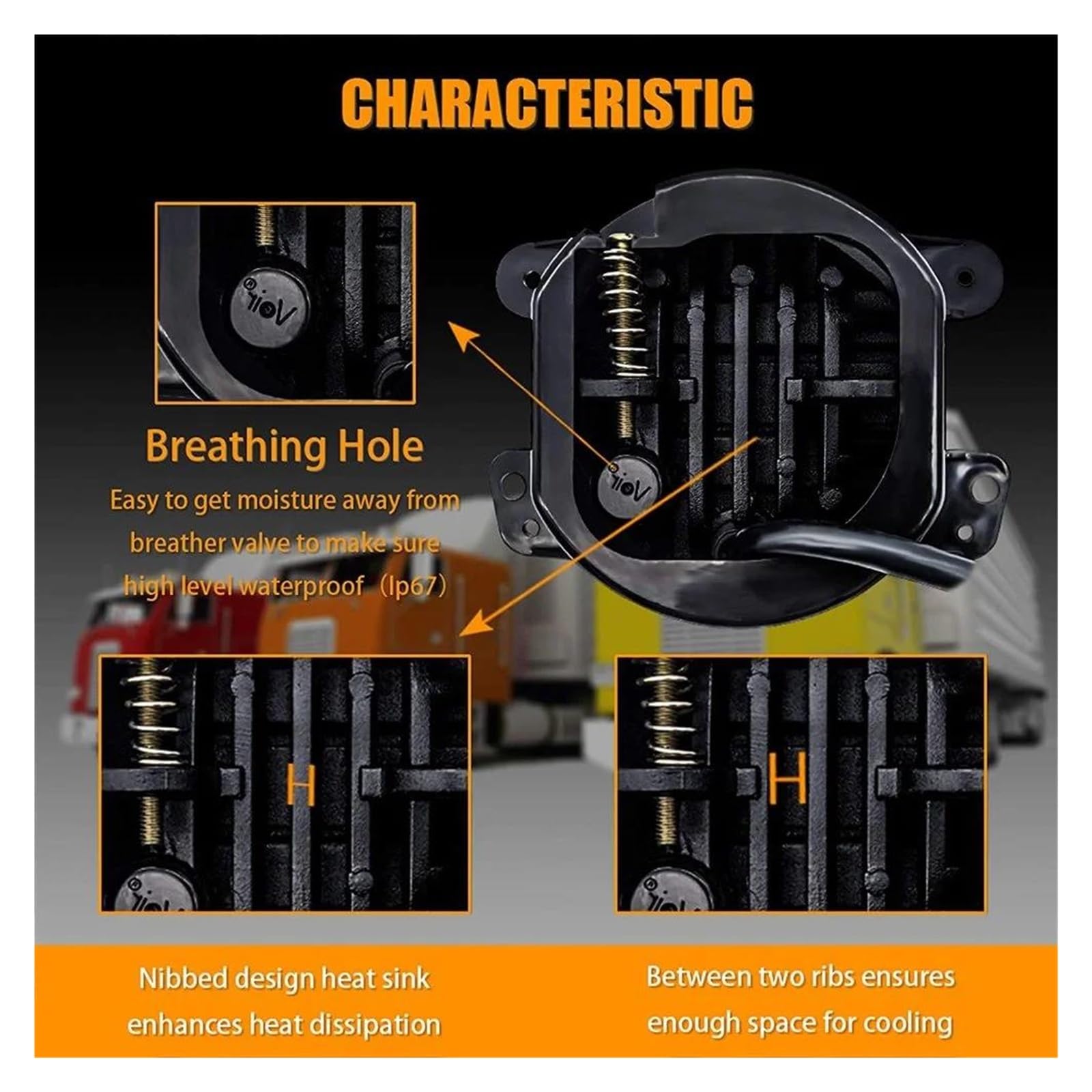 Faros Delanteros para Jeep para Wrangler JK TJ LJ Luces Antiniebla LED con Anillo Halo Blanco DRL Lámpara Señal Giro Ámbar 60W 4 Pulgadas Faros
