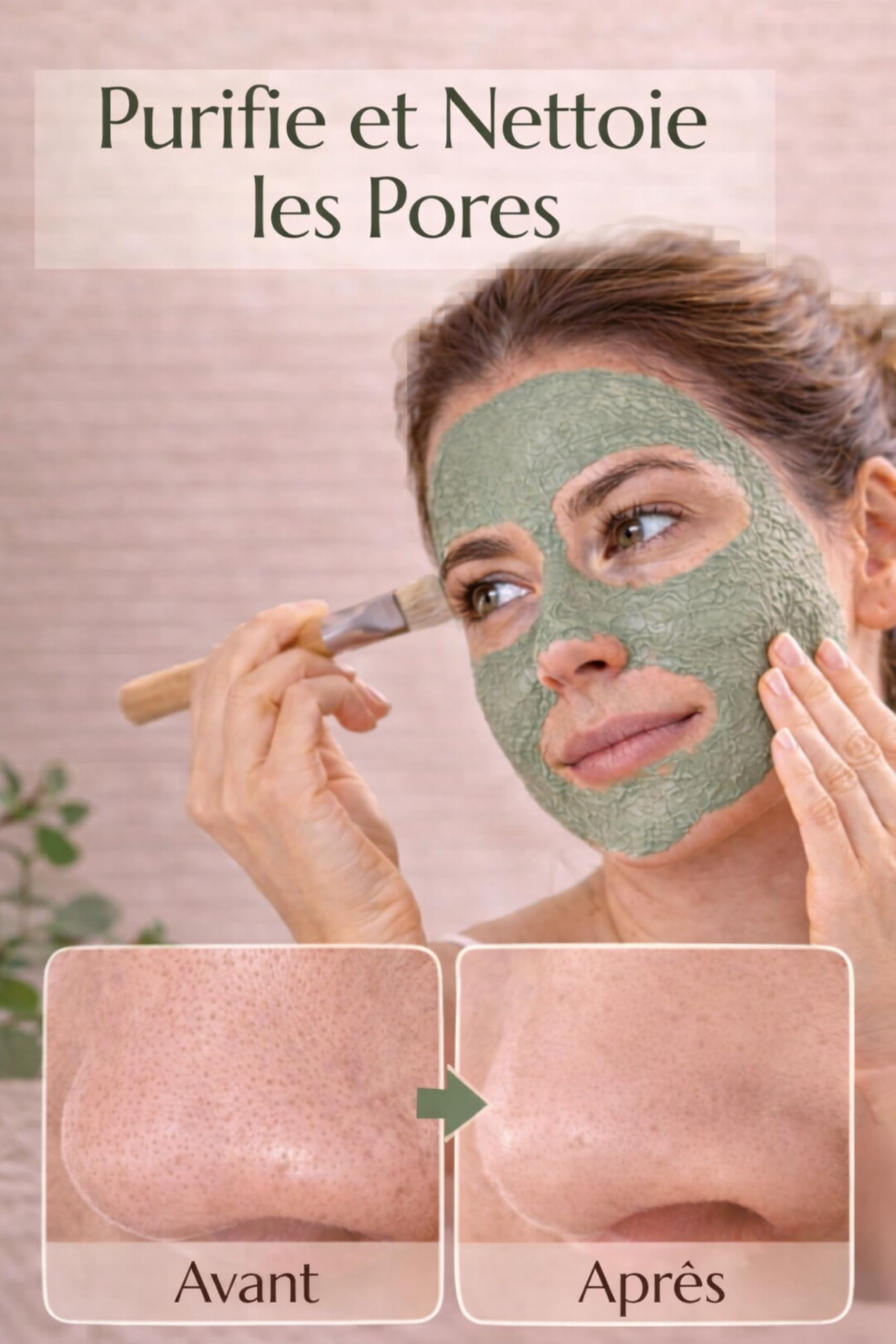 Essenciales – Argile Verte Ultra Ventilée Montmorillonite en Poudre, Masque Visage Purifiant, Peaux Grasses et Imperfections, Soin Cheveux Détox, Nettoyage Pores