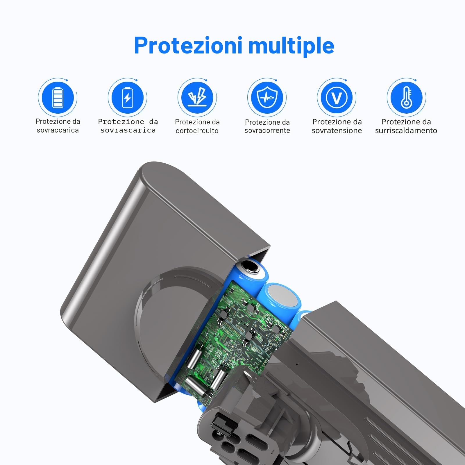 Batteria di ricambio NASTIMA V11 V15 a clic, batteria Li-ion da 25,2V 3900mAh per Dyson V11 Animal, V11 Complete Extra, V11 Fluffy Extra, V15, SV15, SV18, 970425-01, 970938-01 per batterie
