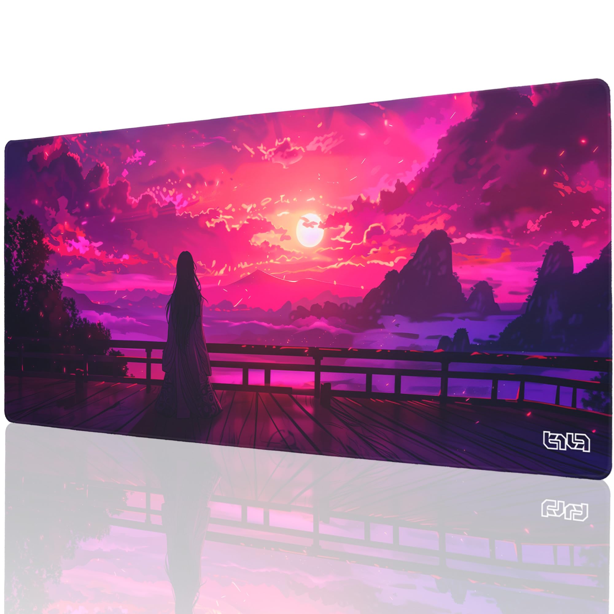Tilt Grand Tapis de Souris Gamer XXL 90x40 cm | Tapis de Bureau Gaming Anti-Dérapant | Mouse Pad Imperméable pour PC et Accessoires Gaming | Tapis de Clavier (Eternal Twilight)