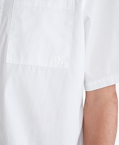 Miniatura 3 de Calvin Klein Mens Solid Pocket Button-Down Short Sleeve Easy Shirt