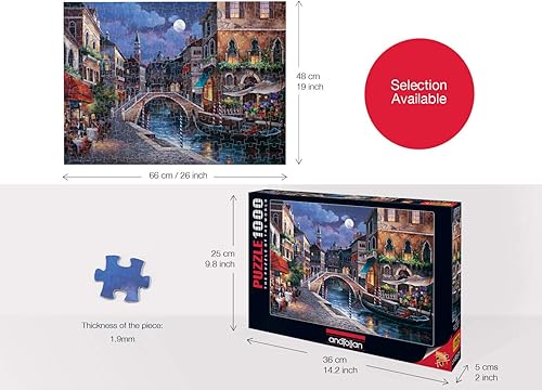 Miniatura 3 de Perre Group Streets of Venize II - Rompecabezas (1000 piezas), multicolor (3087)