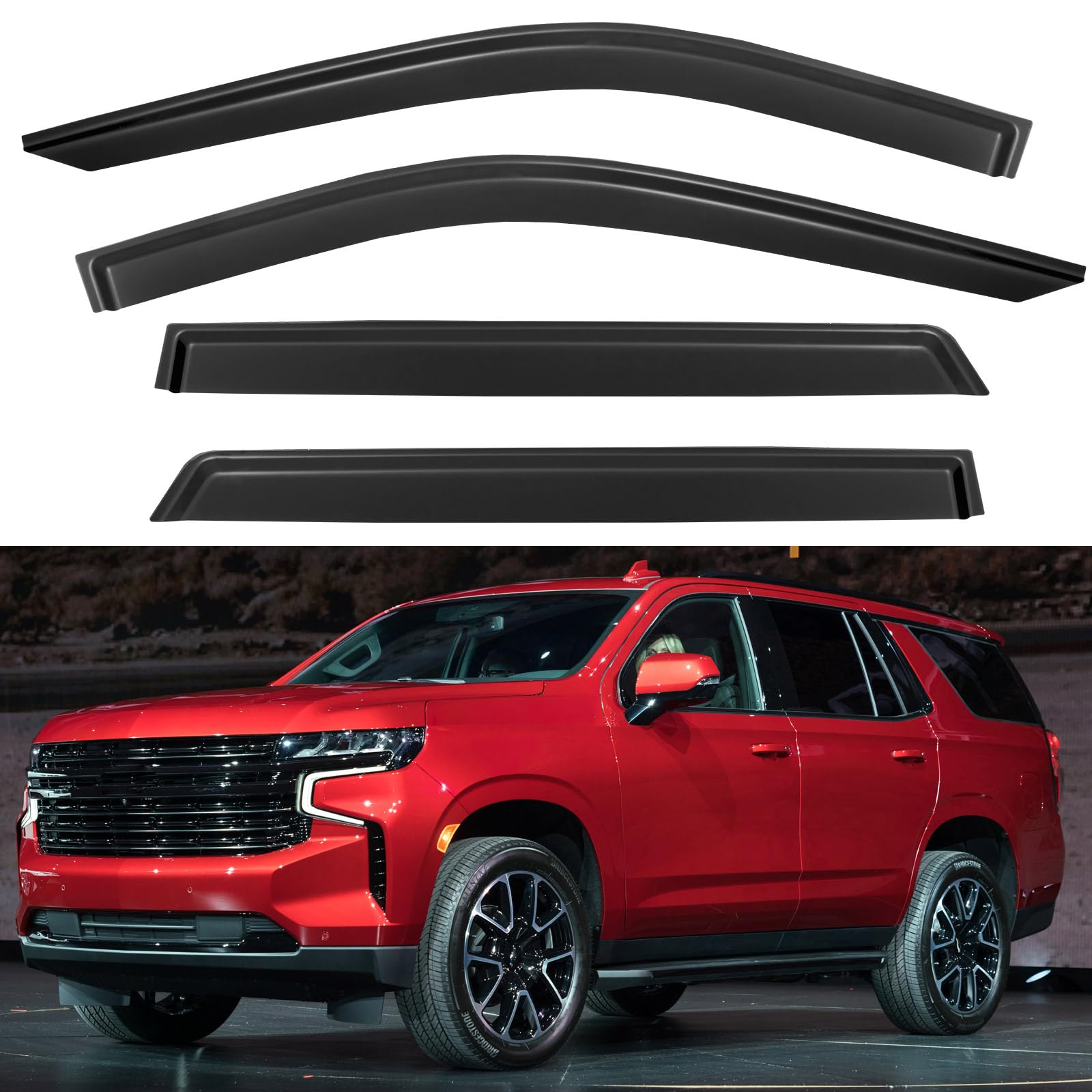 Photo 1 of YQAUTEC Window Visors Rain Guards Shield 