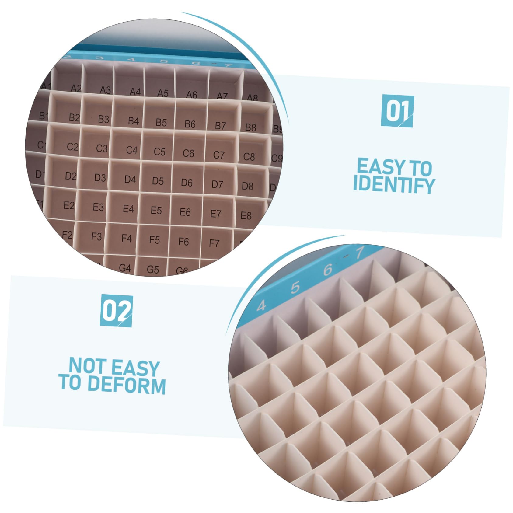 ULTECHNOVO Cryo-Röhrchen Box 2er Set - Aufbewahrungsbox Für Gefrierschrank Labor